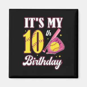 Imán Es mi cumpleaños número 10 Softll Girl 10 años Par