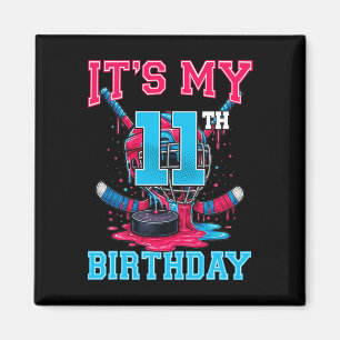 Imán Es mi cumpleaños número 11 de hockey helado de 11