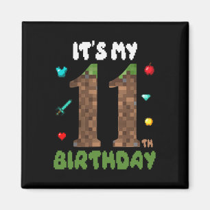 Imán Es mi cumpleaños número 11 Divertido videojugador