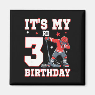 Imán Es Mi Cumpleaños Número 3 Niño Hockey Sobre Hielo