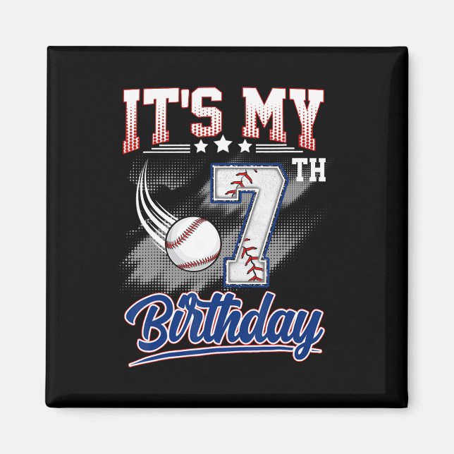 Imán Es mi cumpleaños número 7 Bysebyll 7 años de edad  (Frente)