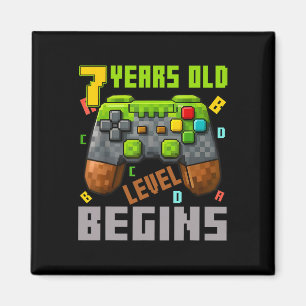 Imán Es mi cumpleaños número 7 Pixel Gaming Controller 