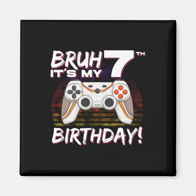Imán Es mi cumpleaños número 7 Videojuego 7 cumpleaños  (Frente)