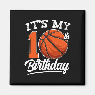 Imán Es mi décimo cumpleaños Bysketbyll Player 10 Bday