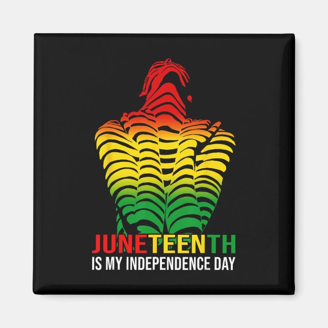 Imán Es mi Día de la Independencia Afro-Americano Afric (Frente)