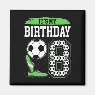 Imán Es mi fiesta de cumpleaños de fútbol número 8 Cump