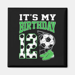 Imán Es mi fiesta de fútbol de cumpleaños número 12 Niñ