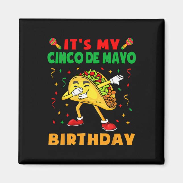Imán Es mi Fiesta del Cinco De Mayo de cumpleaños graci (Frente)