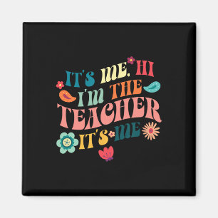 Imán Es Mi Hi Soy El Profesor Enseñando Escuela Maestro