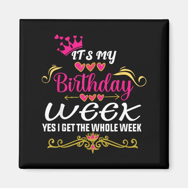 Imán Es mi semana de cumpleaños Sí, me toca toda la sem (Frente)