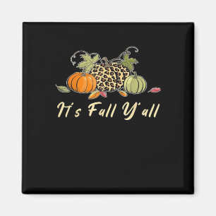 Imán Es Otoño Todos Feliz Otoño Estilo Calabaza Leopard