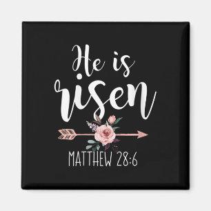Imán Es Rising Floral Arrow Easter Christian Women Te