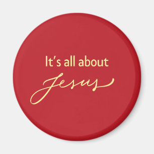 Imán Es Todo Sobre Jesús – Decoración Magnética Roja y