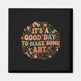 Imán Es un buen día para hacer arte, artistas divertido