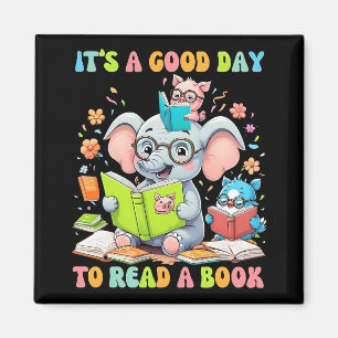 Imán Es un buen día para leer un libro que gusta a los