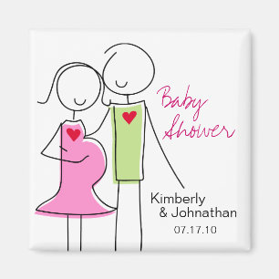 Imán Es un Chica, Coed Baby Shower Magnet favorece