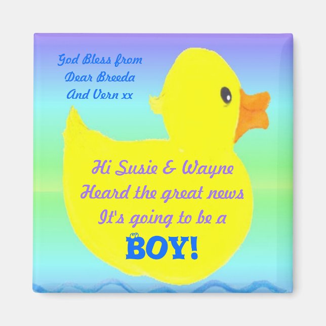 Imán ¡Es un chico! por Brigid O'Neill Hovey (Frente)