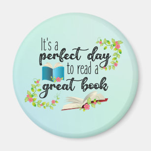 Imán Es un día perfecto para leer un gran libro