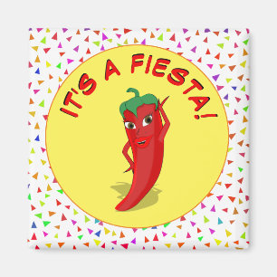 Imán Es una Fiesta con el patrón de Confetti