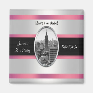 Imán ESB Save the Date Blanco Rosa