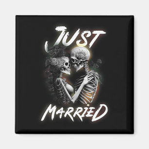 Imán Esbozo de Halloween casado Novia y Boda de Groom