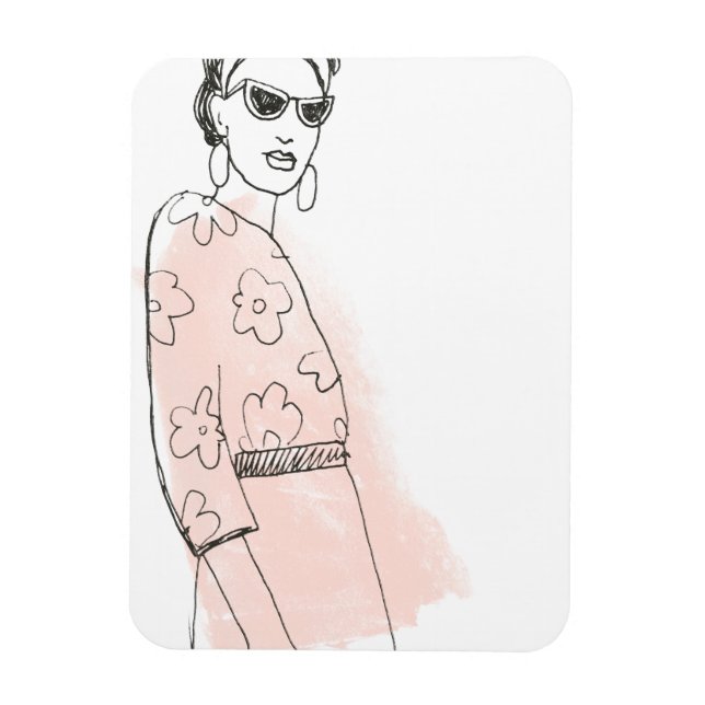 Imán Esbozo de moda (Vertical)