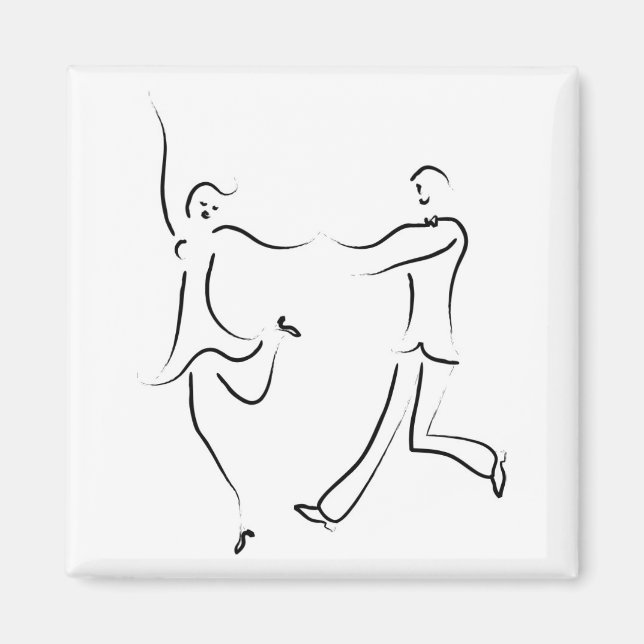 Imán Esbozo de parejas de baile (Frente)