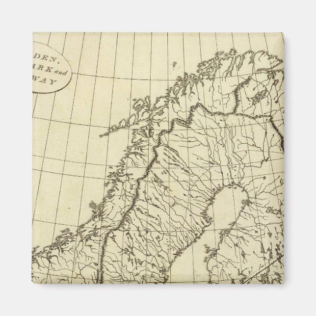 Imán Esbozo de Suecia, Dinamarca y Noruega (Frente)