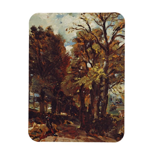 Imán Esbozo de una calle en East Bergholt, c.1810 (acei (Vertical)