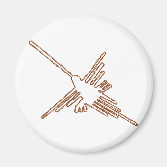 Imán Esbozo del colibrí de líneas de Nasca (Frente)