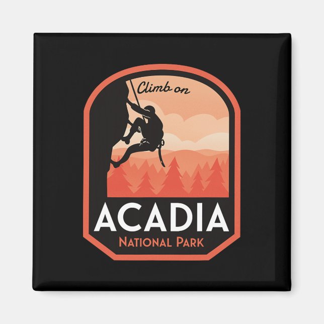 Imán Escalada en roca del Parque Nacional Acadia (Frente)