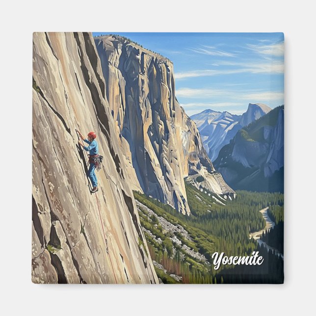 Imán Escalada en roca en el Parque Nacional Yosemite (Frente)