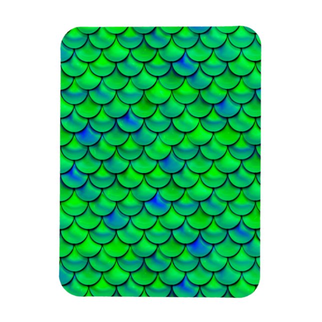 Imán Escalas azules verdes caídas (Vertical)