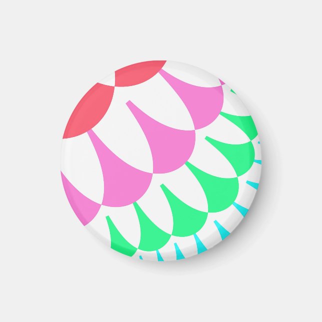 Imán Escalas de arco iris blanco (Frente)