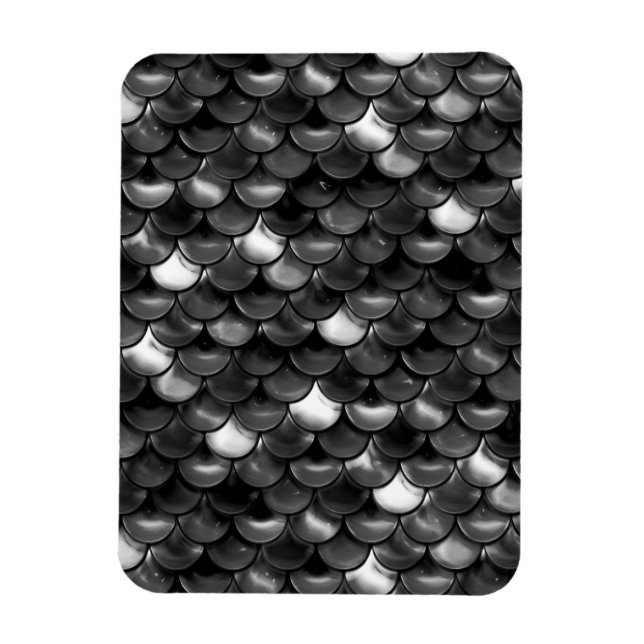 Imán Escalas de negro y blanco caídas (Vertical)
