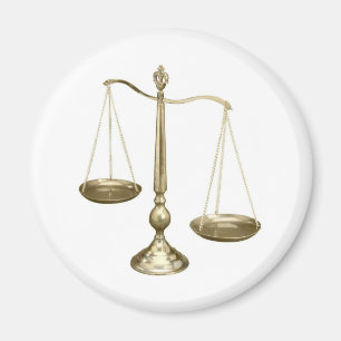 Imán escalas del oro de la justicia
