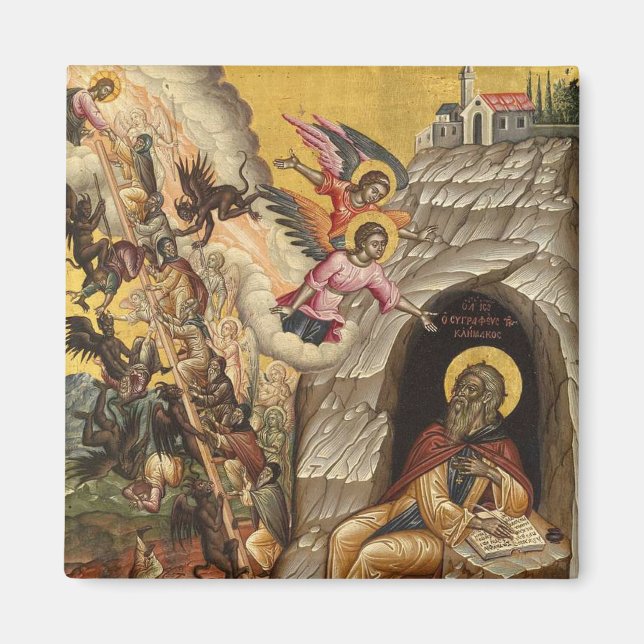 Imán Escalera del ascenso divino de Emmanuel Tzanes (Frente)