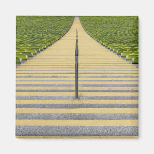 Imán Escalera del estadio entre las filas de asientos