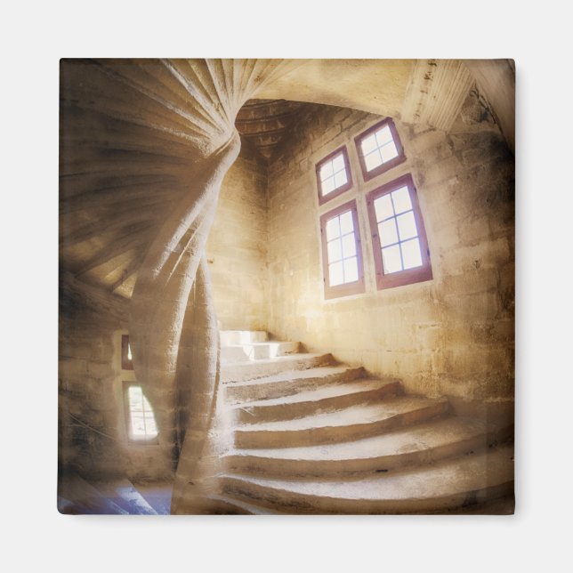 Imán Escalera en espiral beige, Francia (Frente)