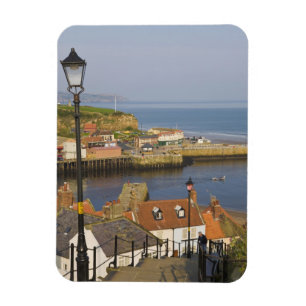 Imán Escalones que bajan hasta el puerto, Whitby, Norte