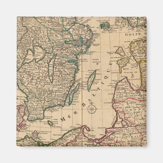 Imán Escandinavia, Mar Báltico, Suecia, Dinamarca (Frente)