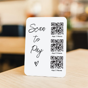 Imán Escanear código QR para pagar el pago digital come