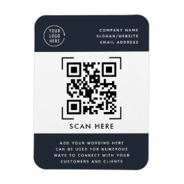 Imán Escaneo de código QR | Promocional de logotipo com