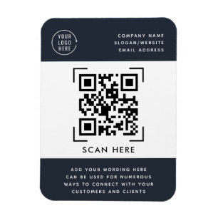 Imán Escaneo de código QR   Promocional de logotipo com
