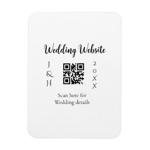 IMÁN ESCANEO DE SITIO WEB DE BODAS QR NOMBRE DE PAREJA