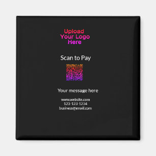 Imán Escaneo mínimo simple para pagar Añadir el logotip