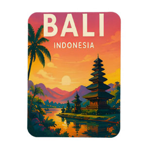 Imán Escape a la isla tropical del templo de Bali Indon