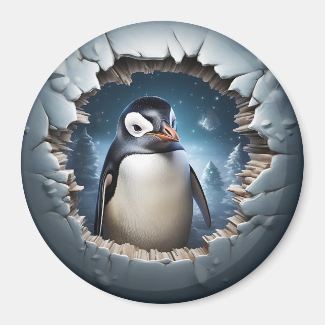 Imán Escape pingüino 3D (Frente)
