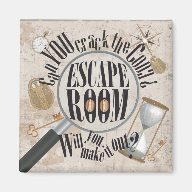Imán Escape Room Fiesta Scavenger Hunt (Frente)