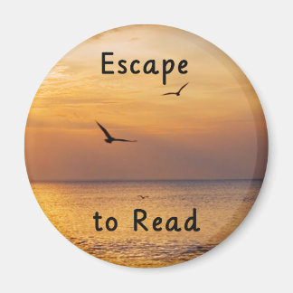 Imán Escape to Read Magnet | Book Lover Reading Quote